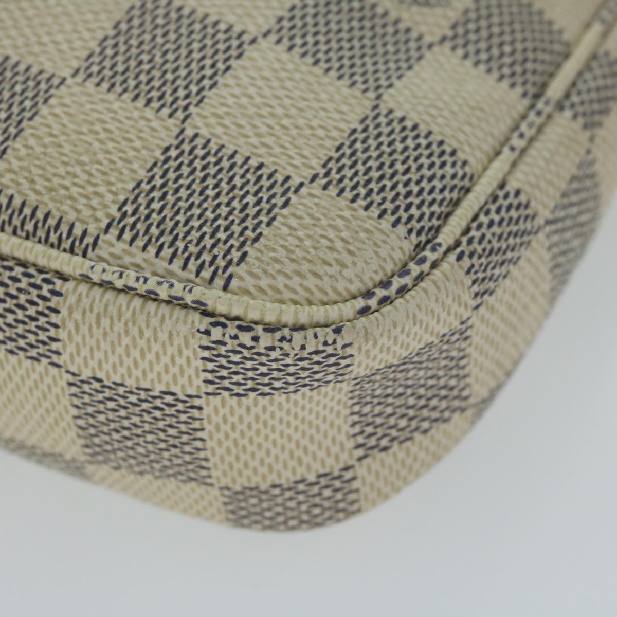 LOUIS VUITTON Damier Azur Pochette Accessoires Pouch N51986 LV Auth 65401