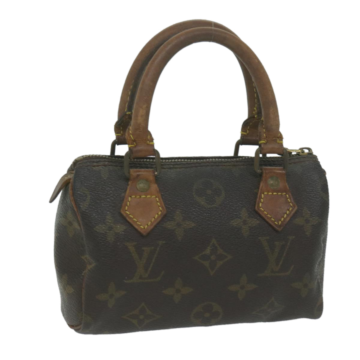 LOUIS VUITTON Monogram Mini Speedy Hand Bag M41534 LV Auth 65411