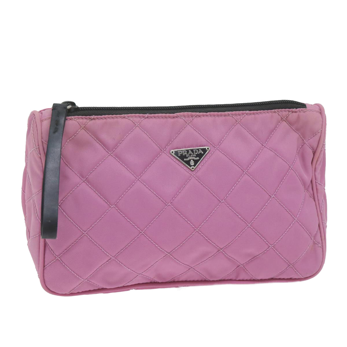 PRADA Pouch Nylon Pink Auth 65462