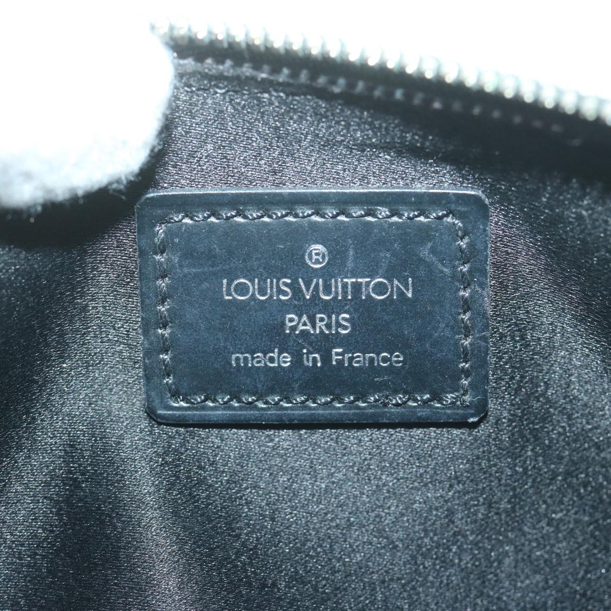 LOUIS VUITTON Monogram Satin Little Papillon Hand Bag Black M92352 Auth 65467