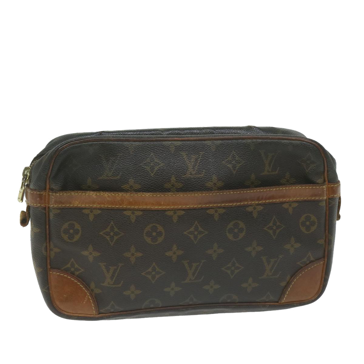 LOUIS VUITTON Monogram Compiegne 28 Clutch Bag M51845 LV Auth 65471