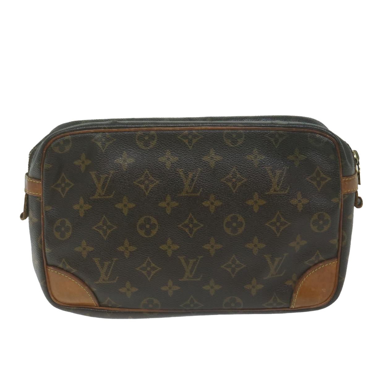 LOUIS VUITTON Monogram Compiegne 28 Clutch Bag M51845 LV Auth 65471