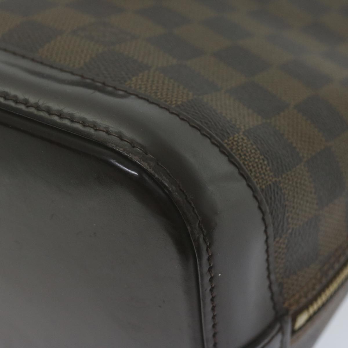 LOUIS VUITTON Damier Ebene Alma Hand Bag N51131 LV Auth 65482