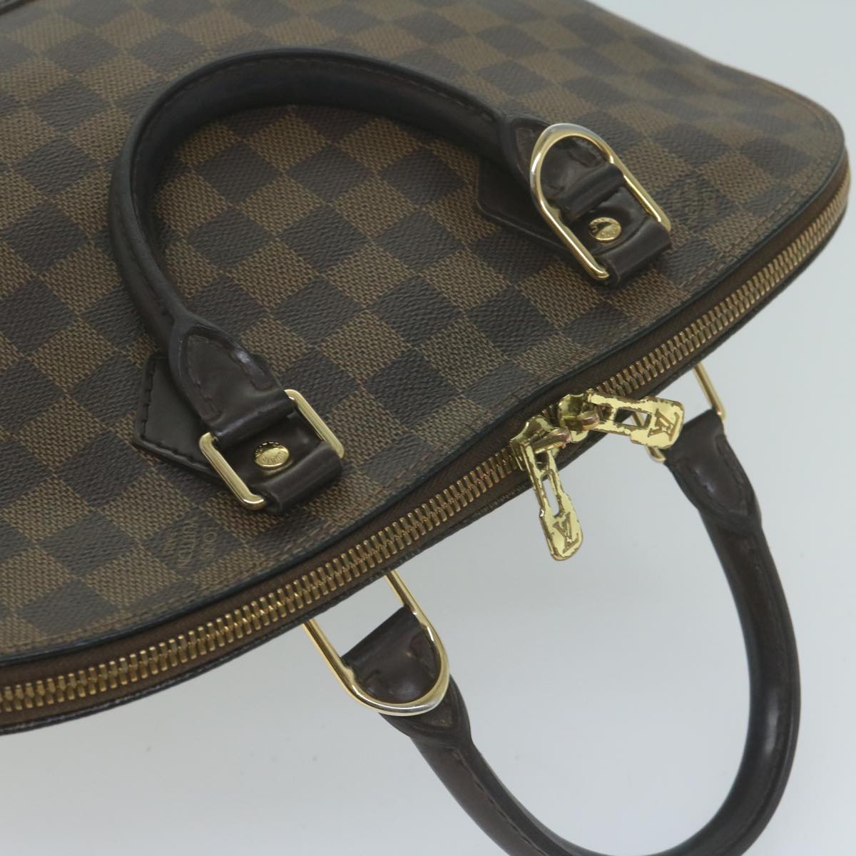 LOUIS VUITTON Damier Ebene Alma Hand Bag N51131 LV Auth 65482