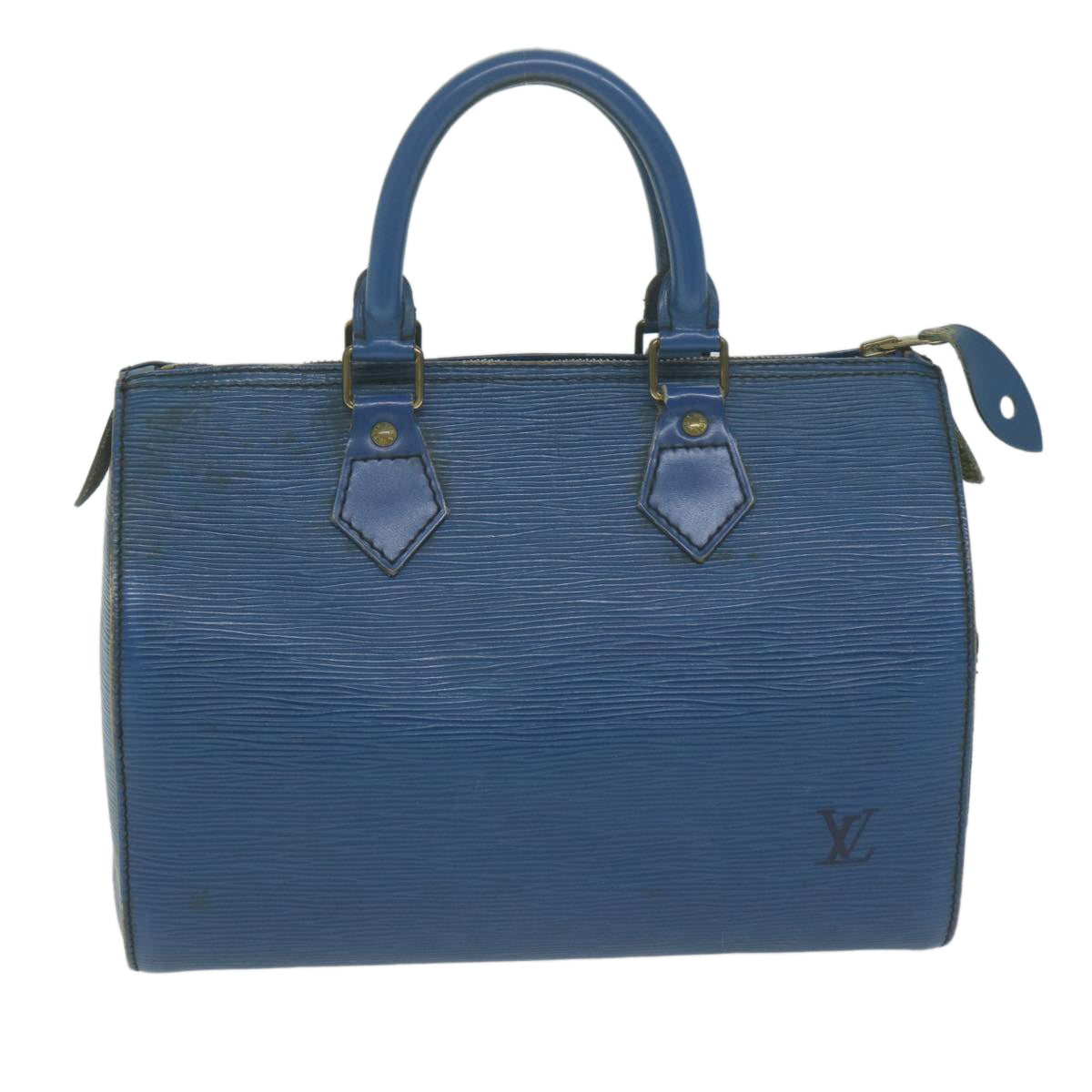 LOUIS VUITTON Epi Speedy 25 Hand Bag Toledo Blue M43015 LV Auth 65487