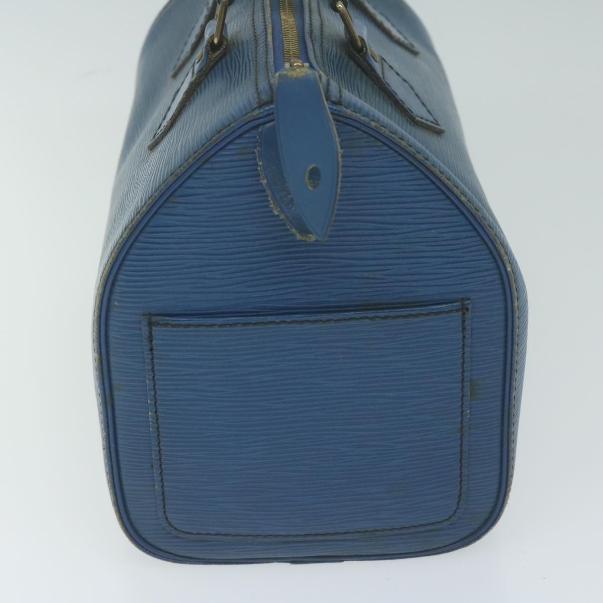 LOUIS VUITTON Epi Speedy 25 Hand Bag Toledo Blue M43015 LV Auth 65487