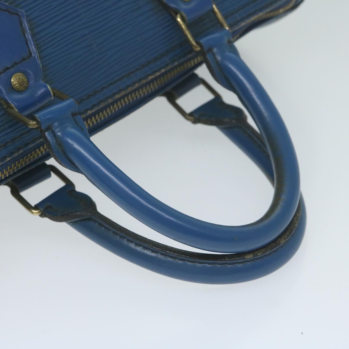 LOUIS VUITTON Epi Speedy 25 Hand Bag Toledo Blue M43015 LV Auth 65487