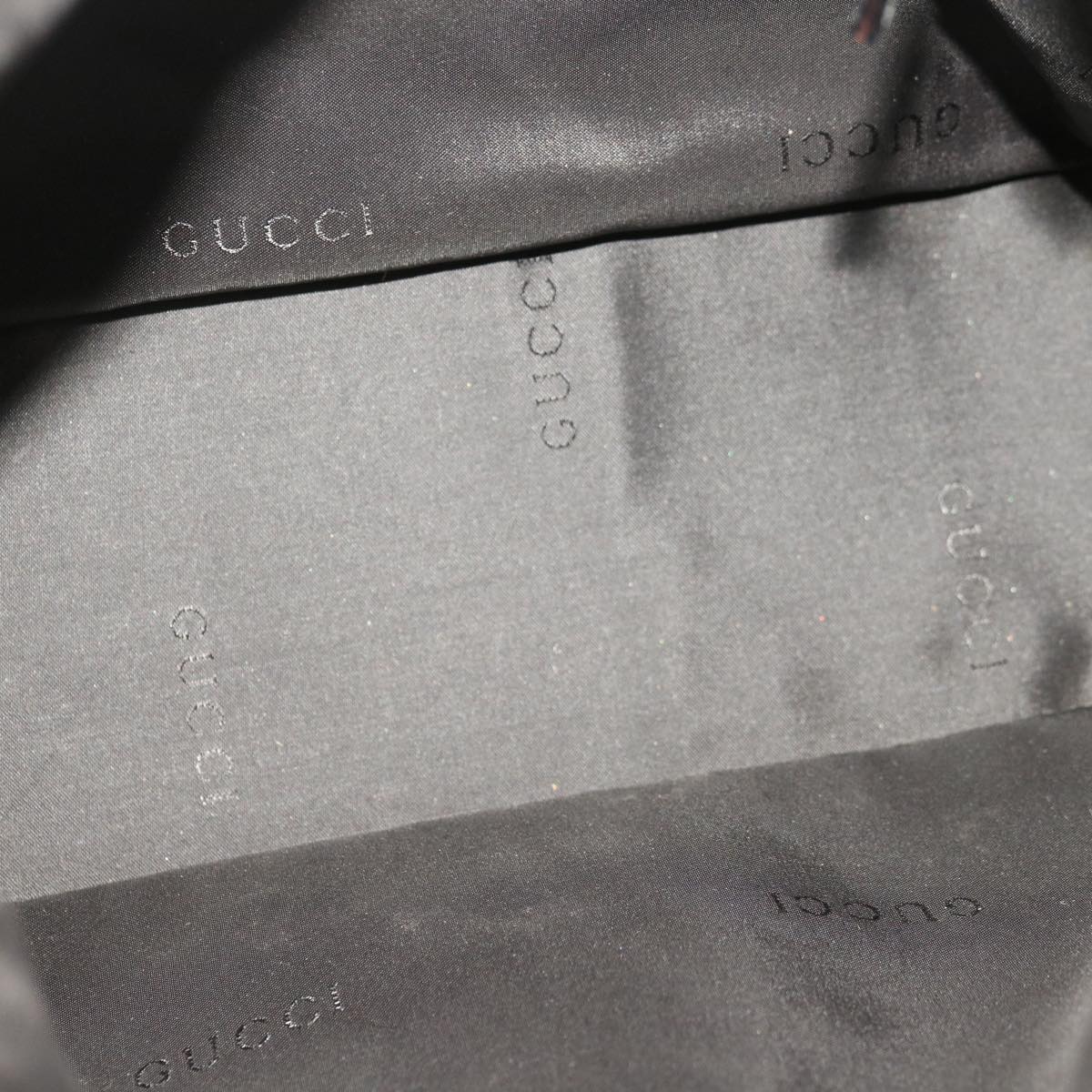 GUCCI Shoulder Bag Nylon Black Auth 65560