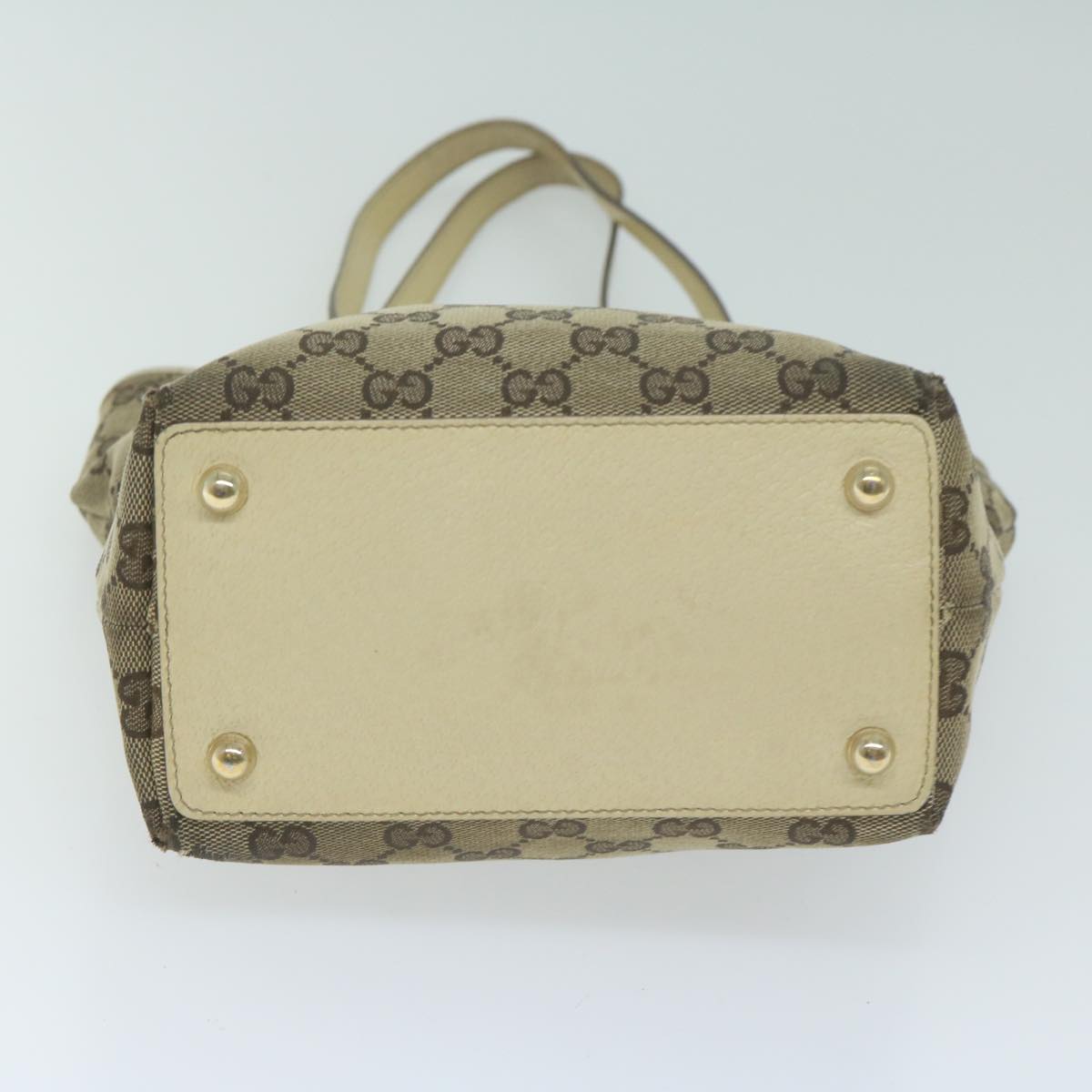 GUCCI GG Canvas Tote Bag Beige Auth 65562