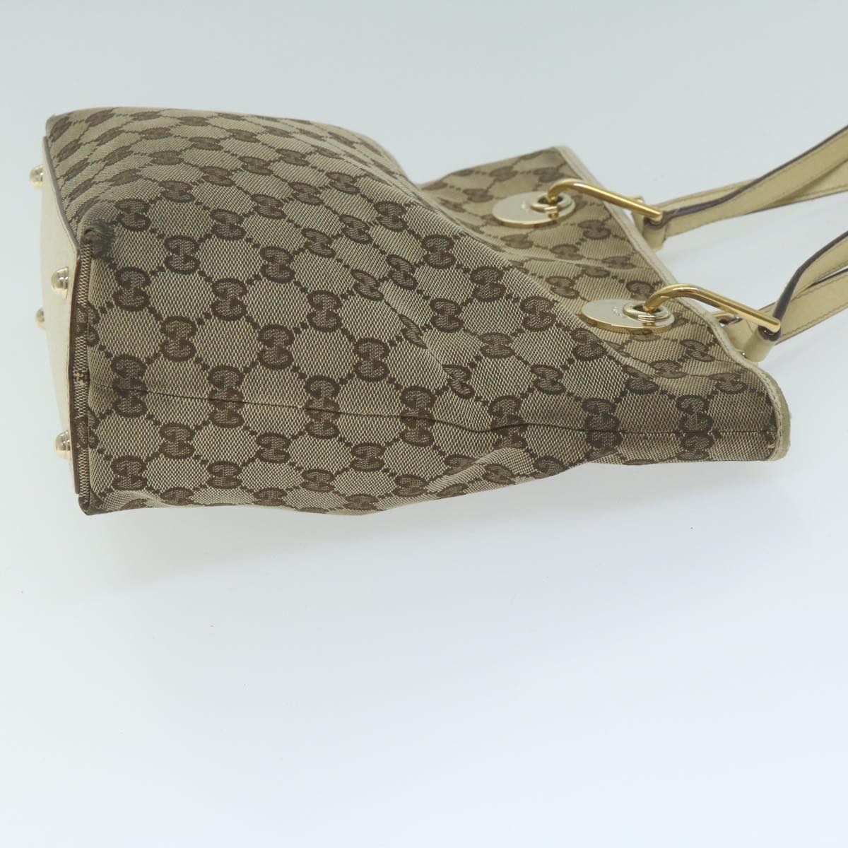 GUCCI GG Canvas Tote Bag Beige Auth 65562