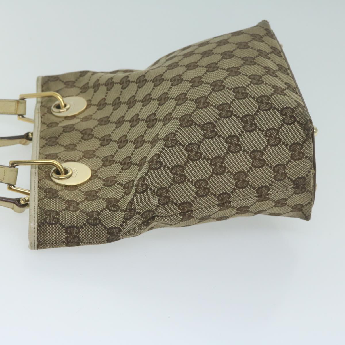 GUCCI GG Canvas Tote Bag Beige Auth 65562