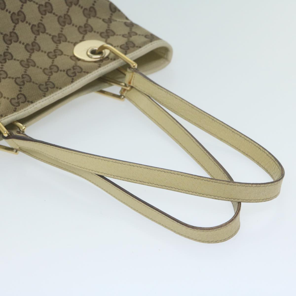 GUCCI GG Canvas Tote Bag Beige Auth 65562