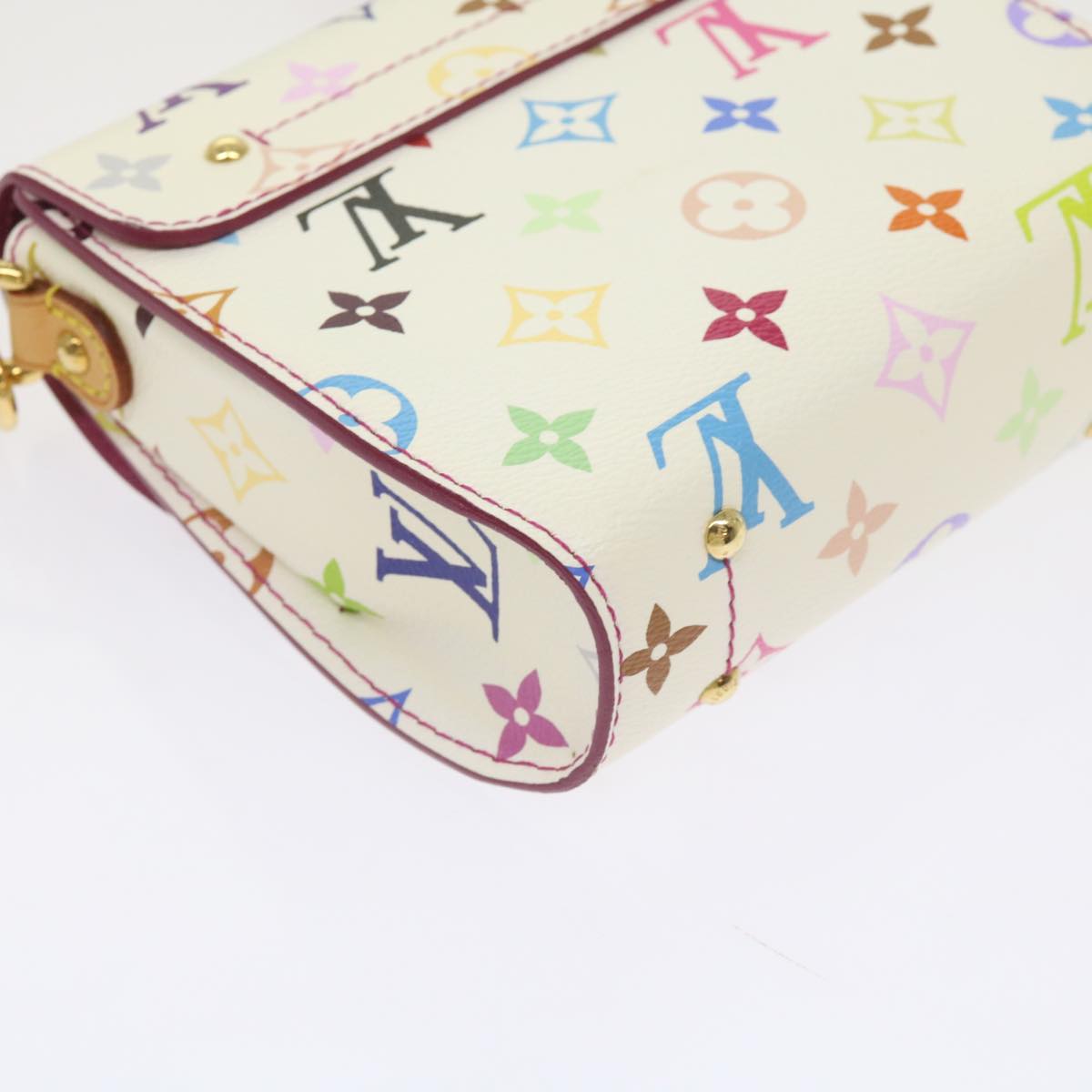 LOUIS VUITTON Monogram Multicolor Heart Breaker Bag White M40660 LV Auth 65657S