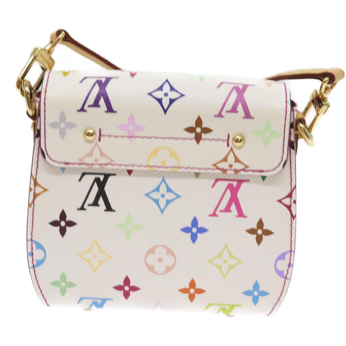 LOUIS VUITTON Monogram Multicolor Heart Breaker Bag White M40660 LV Auth 65657S