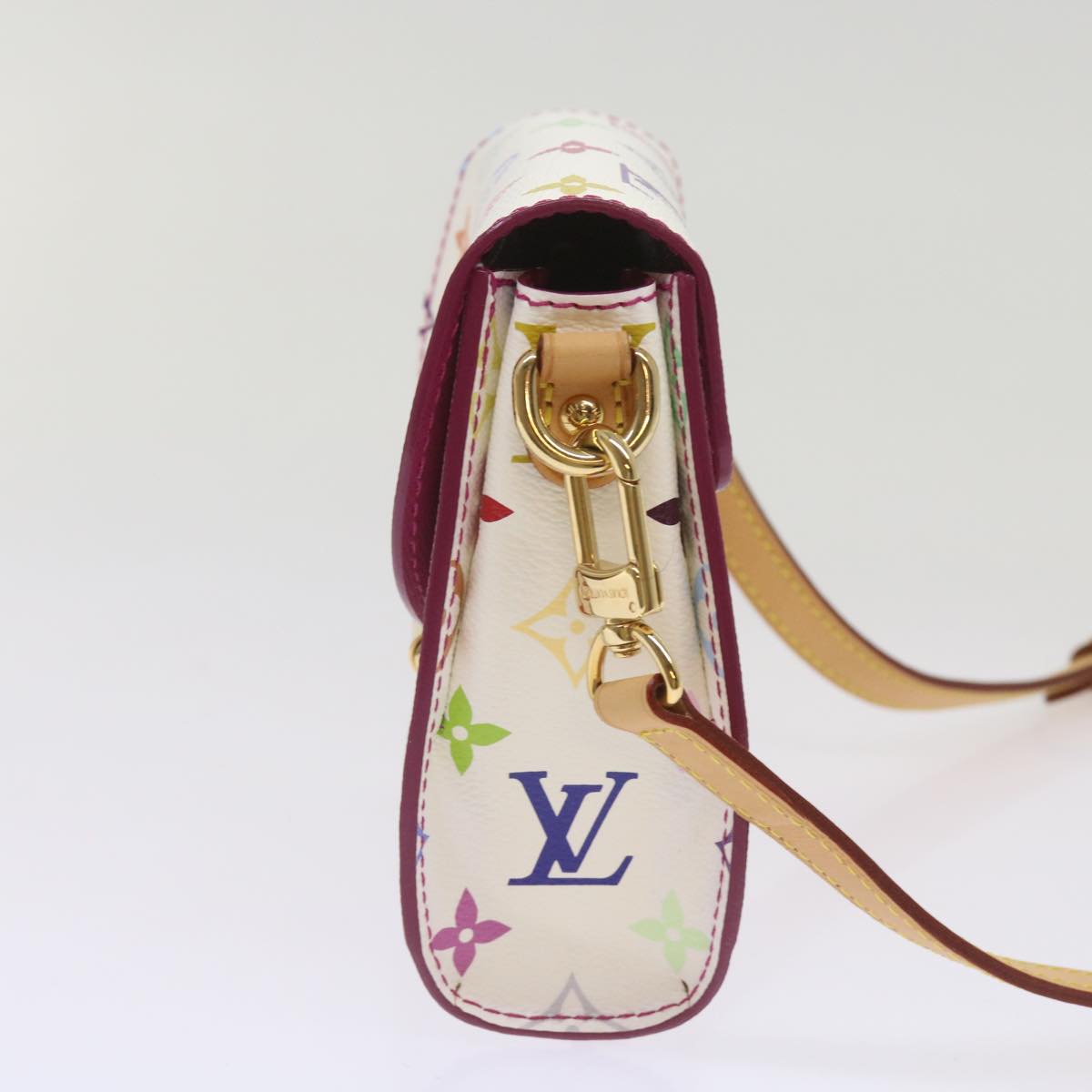 LOUIS VUITTON Monogram Multicolor Heart Breaker Bag White M40660 LV Auth 65657S