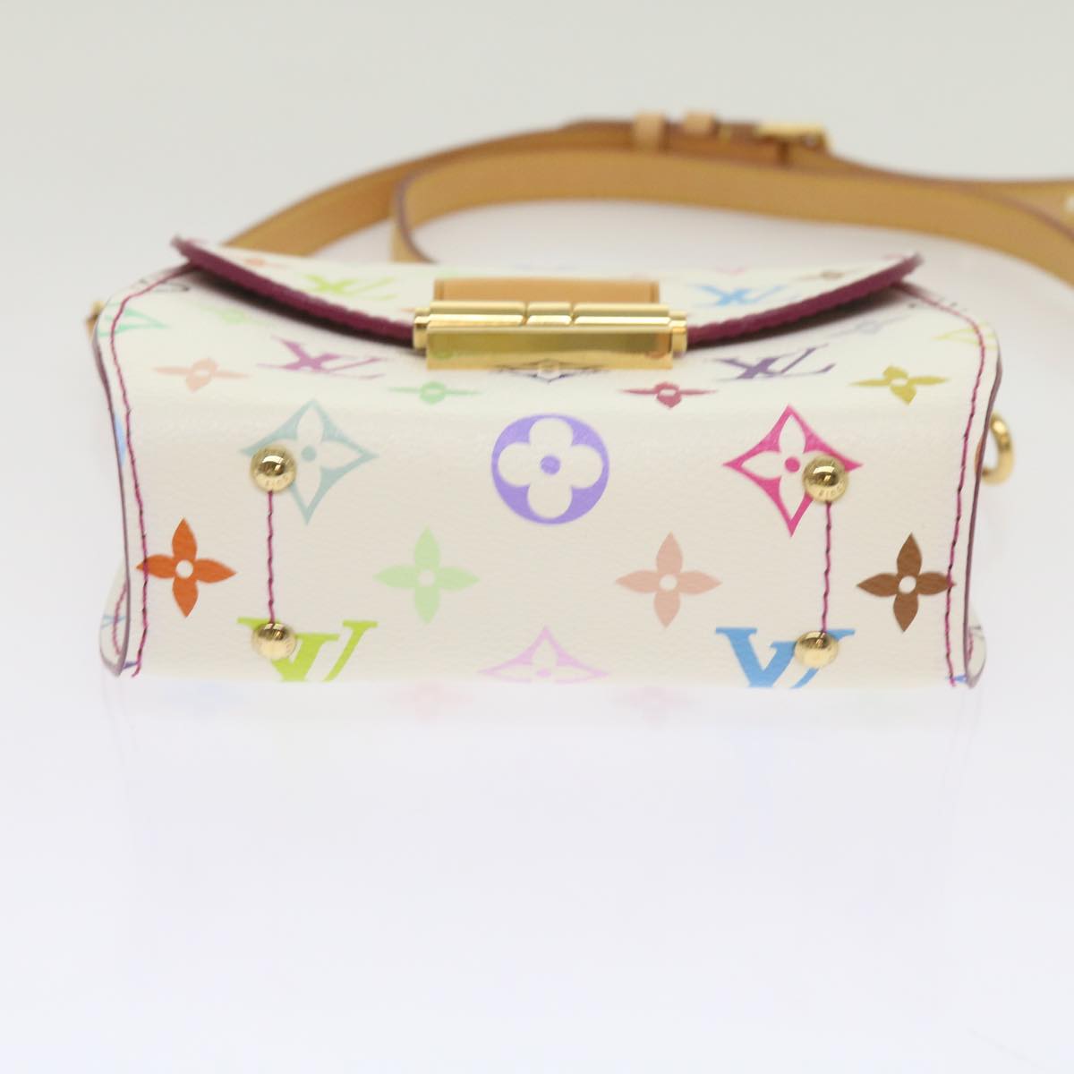 LOUIS VUITTON Monogram Multicolor Heart Breaker Bag White M40660 LV Auth 65657S