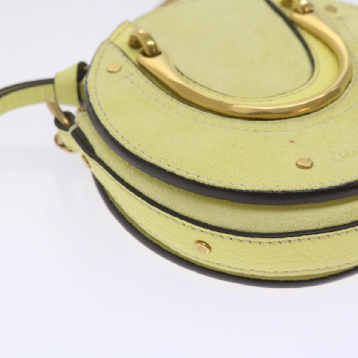 Chloe Pixy Hand Bag Suede Leather 2way Yellow Auth 65664V