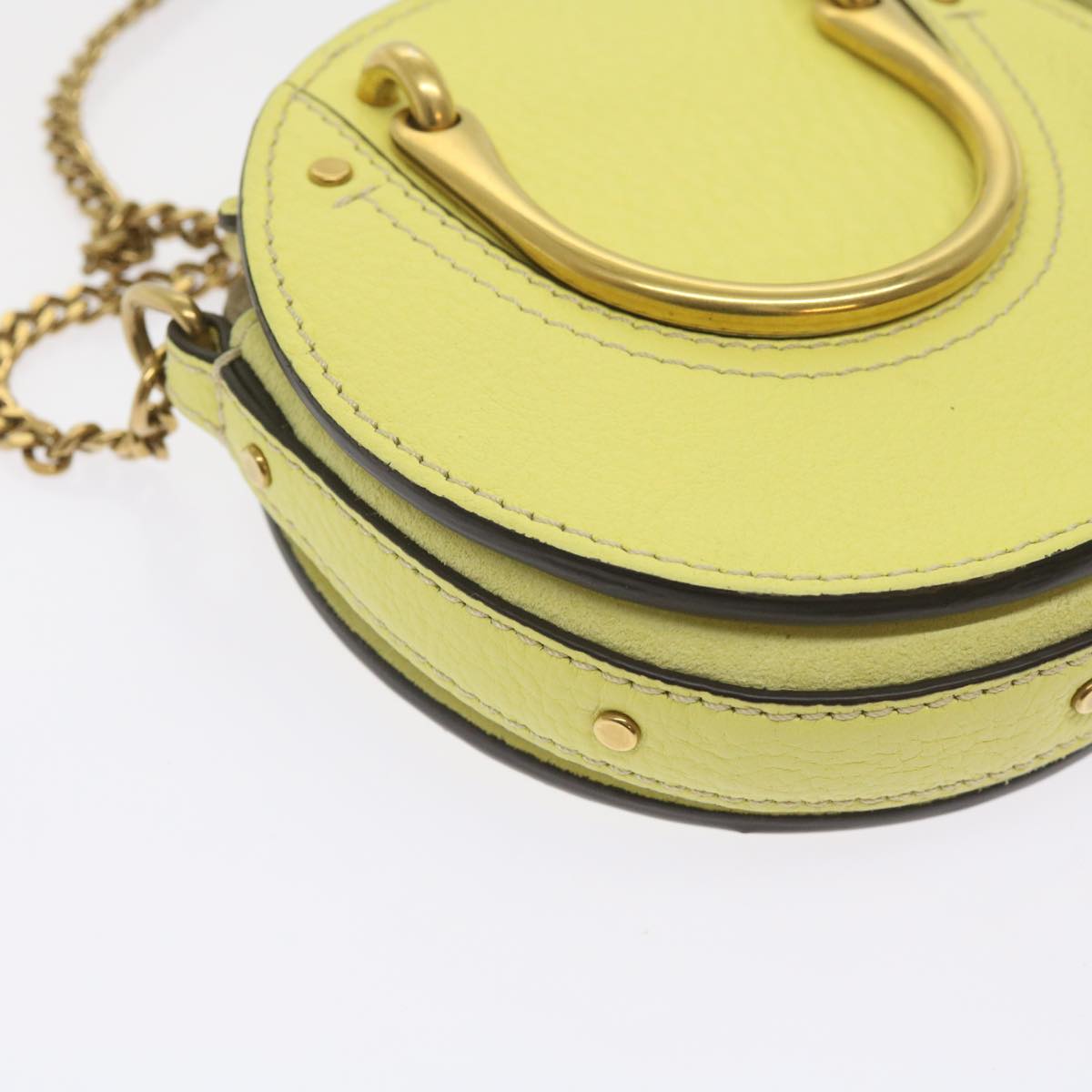 Chloe Pixy Hand Bag Suede Leather 2way Yellow Auth 65664V