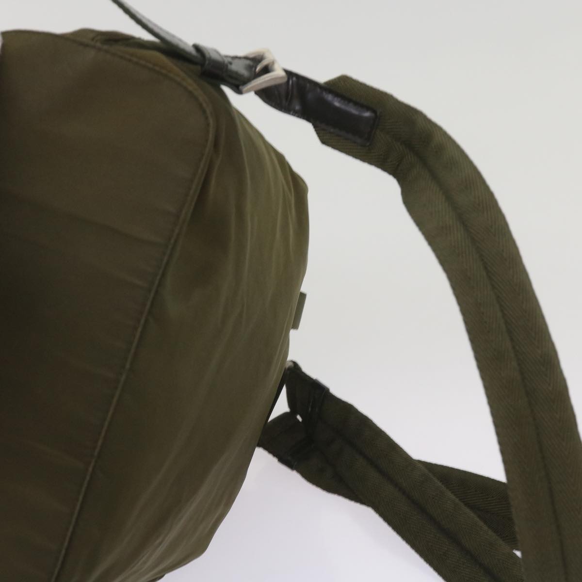 PRADA Backpack Nylon Khaki Auth 65700