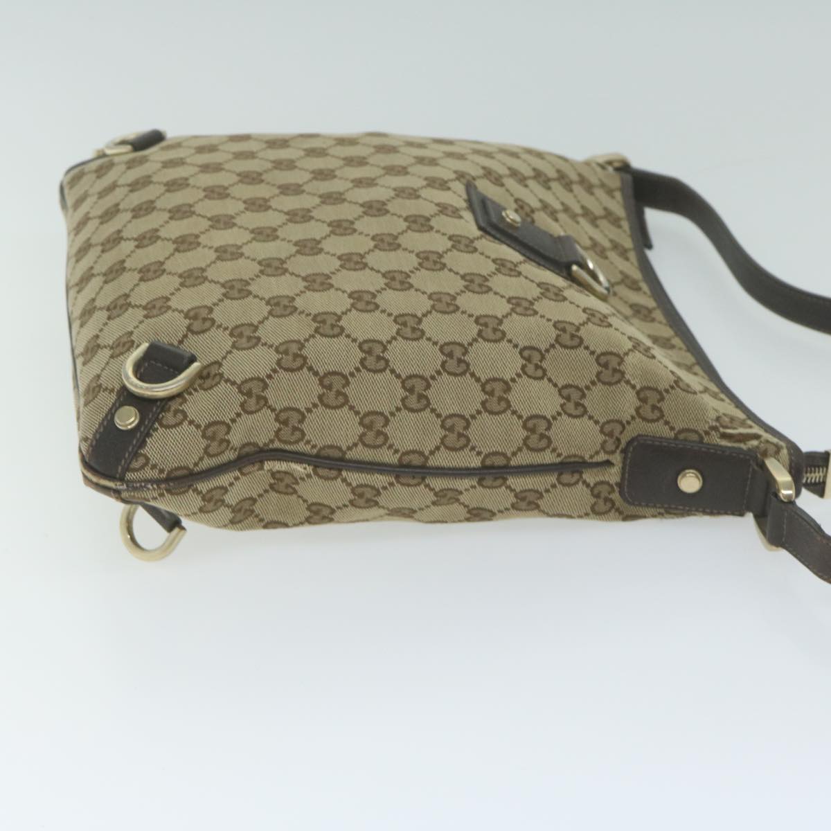 GUCCI GG Canvas Shoulder Bag Beige 131326 Auth 65712