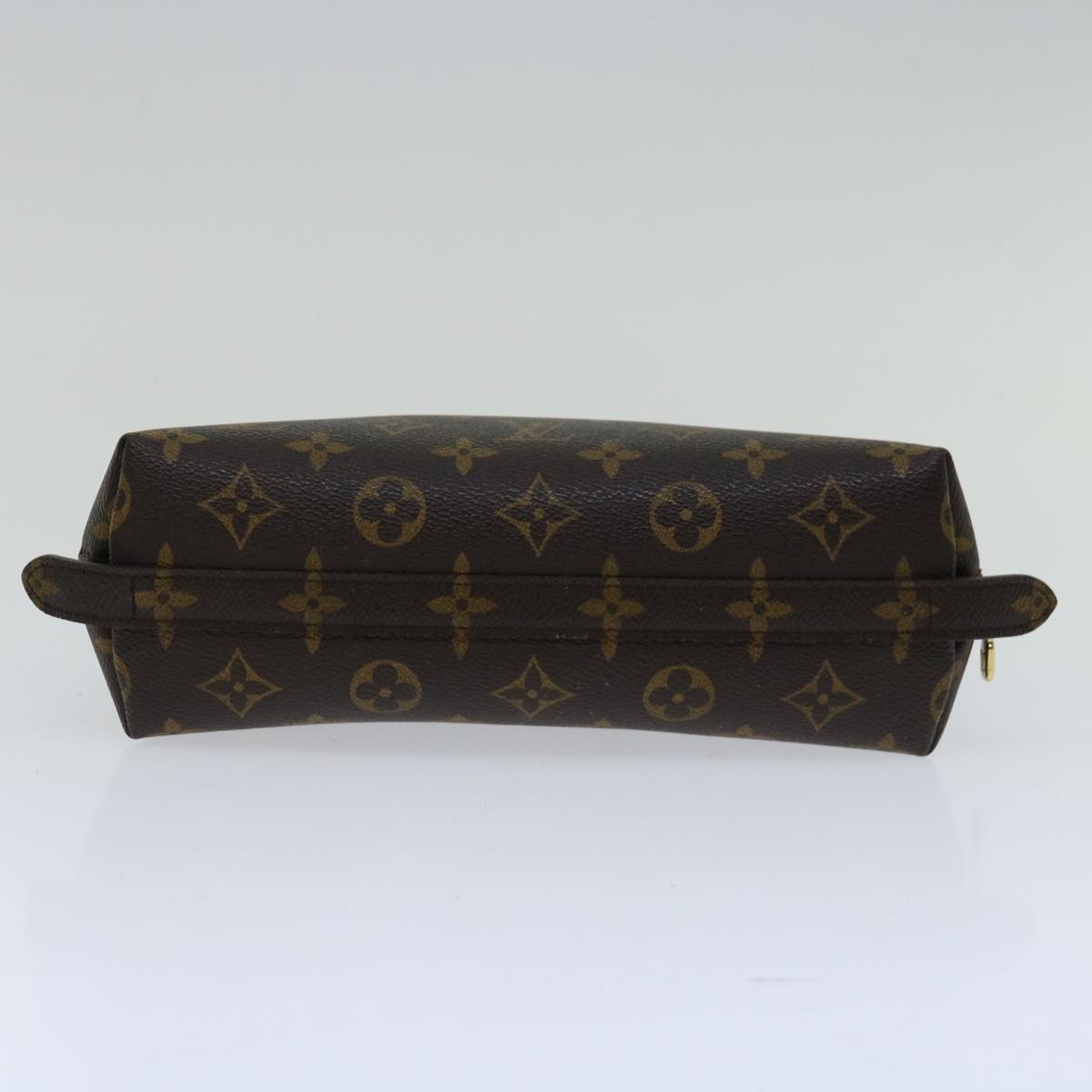 LOUIS VUITTON Monogram Trousse Demi Ronde Cosmetic Pouch M47520 LV Auth 65730