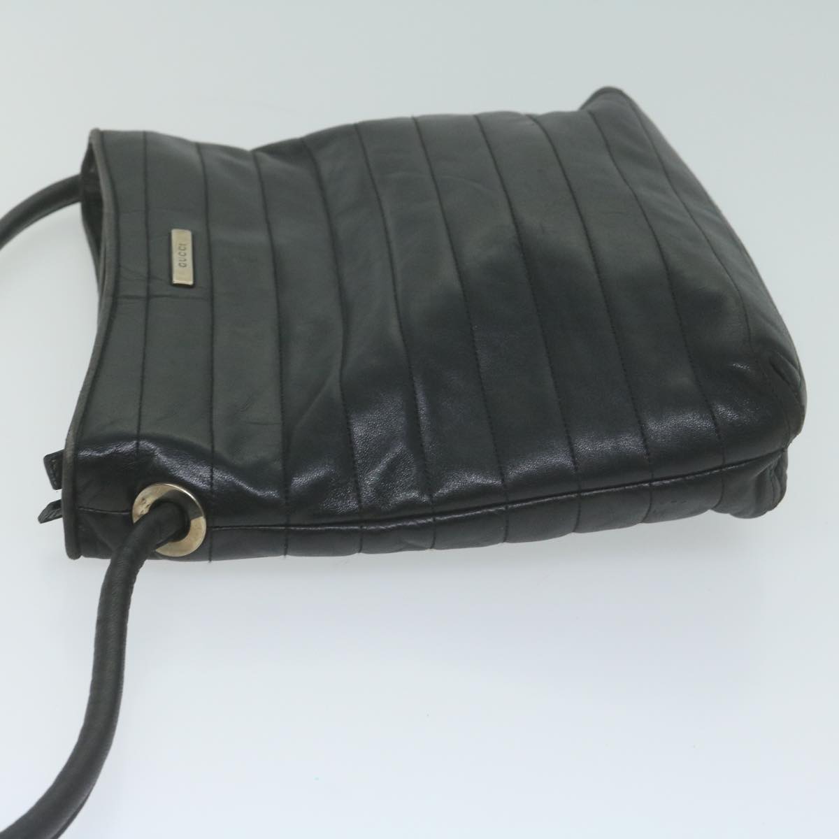 GUCCI Shoulder Bag Leather Black 001 2865 Auth 65766