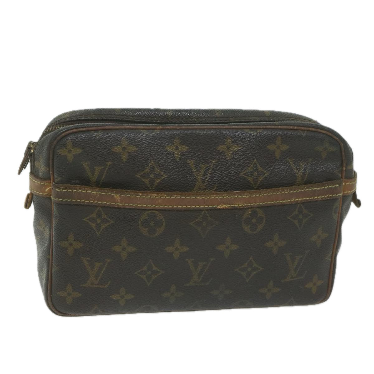 LOUIS VUITTON Monogram Compiegne 23 Clutch Bag M51847 LV Auth 65810