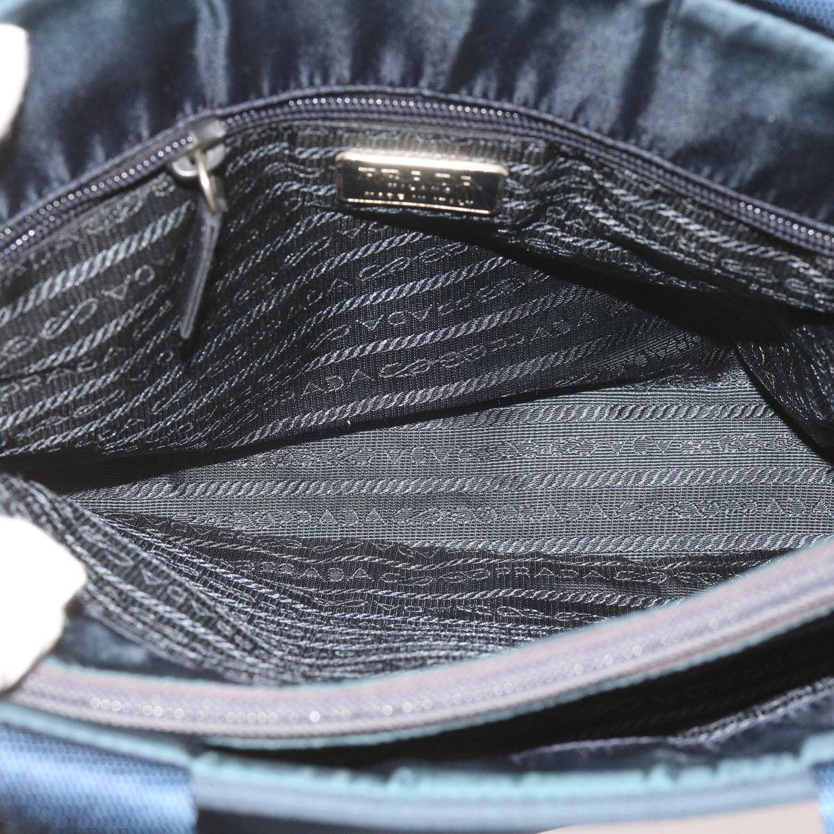 PRADA Hand Bag Nylon Navy Auth 65838