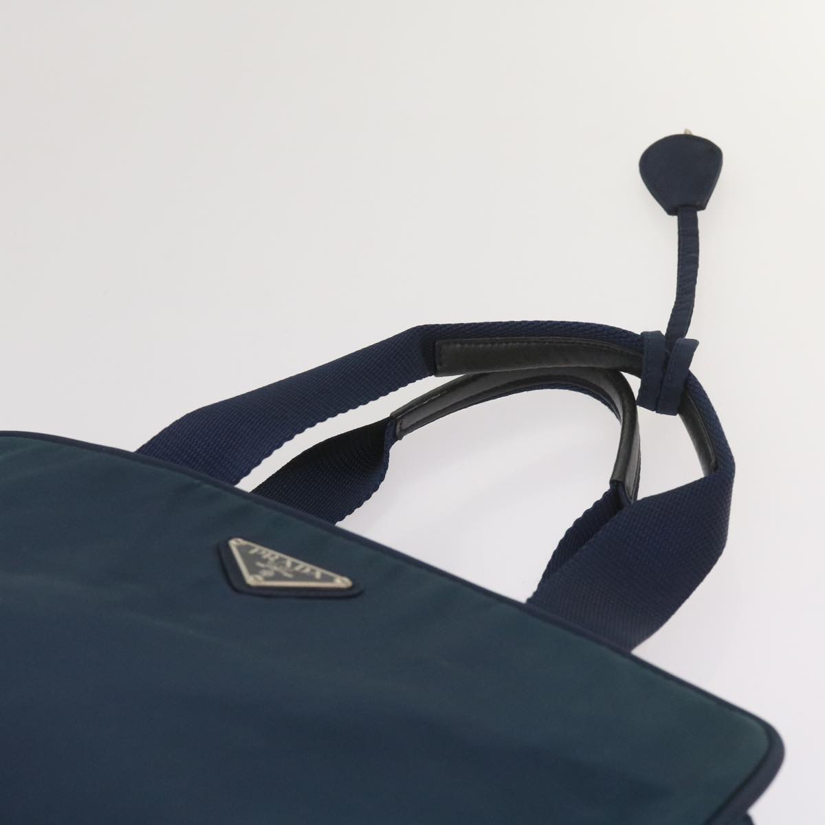 PRADA Hand Bag Nylon Navy Auth 65838