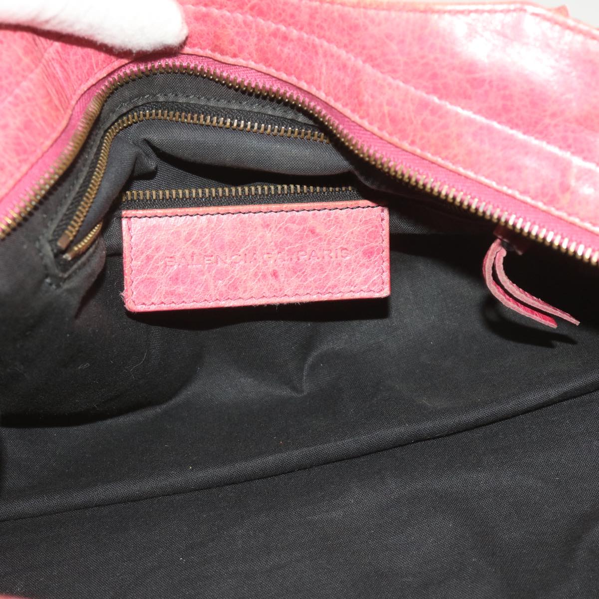 BALENCIAGA The Part Time Hand Bag Leather 2way Pink 168028 Auth 65949