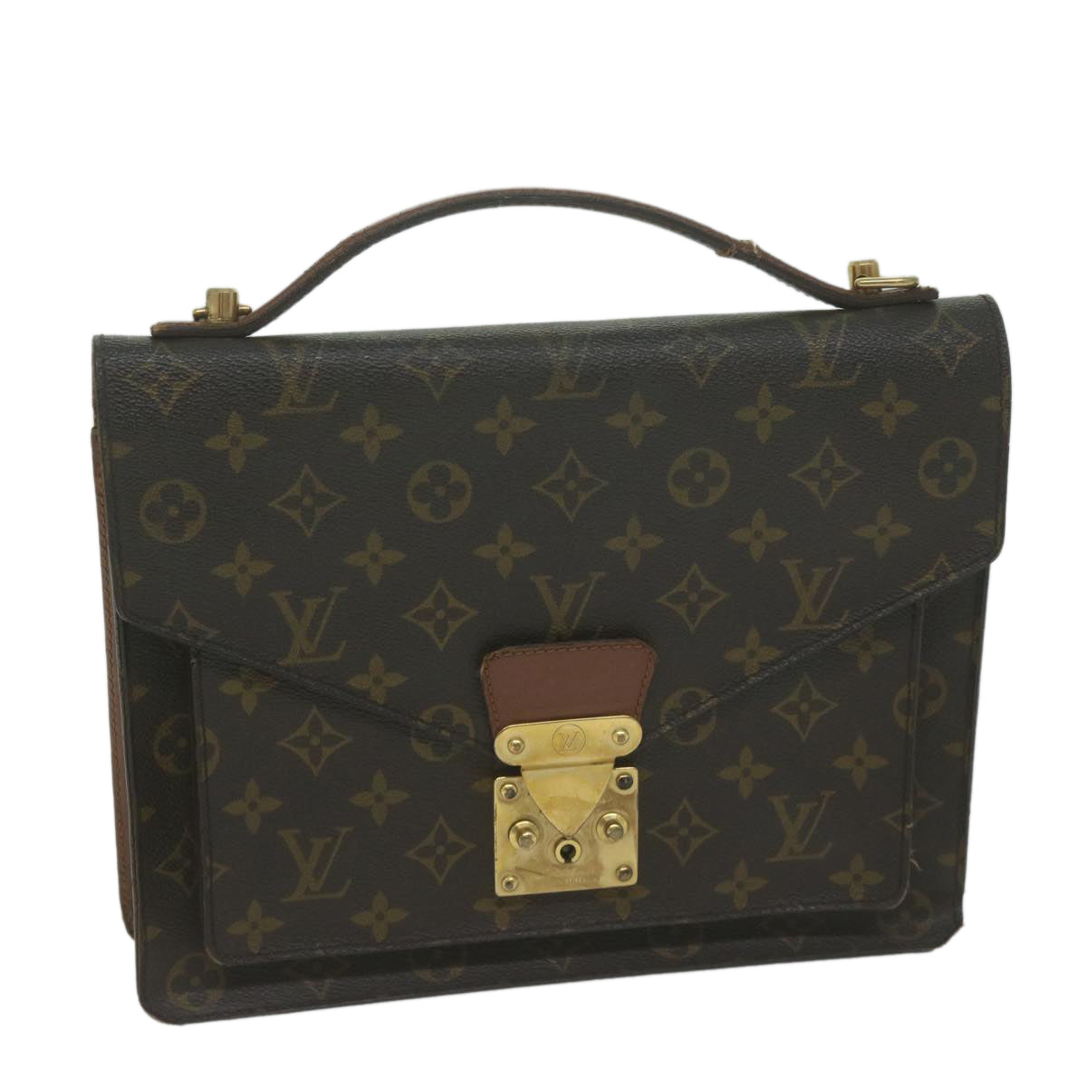 LOUIS VUITTON Monogram Monceau 28 Hand Bag 2way M51185 LV Auth 65994