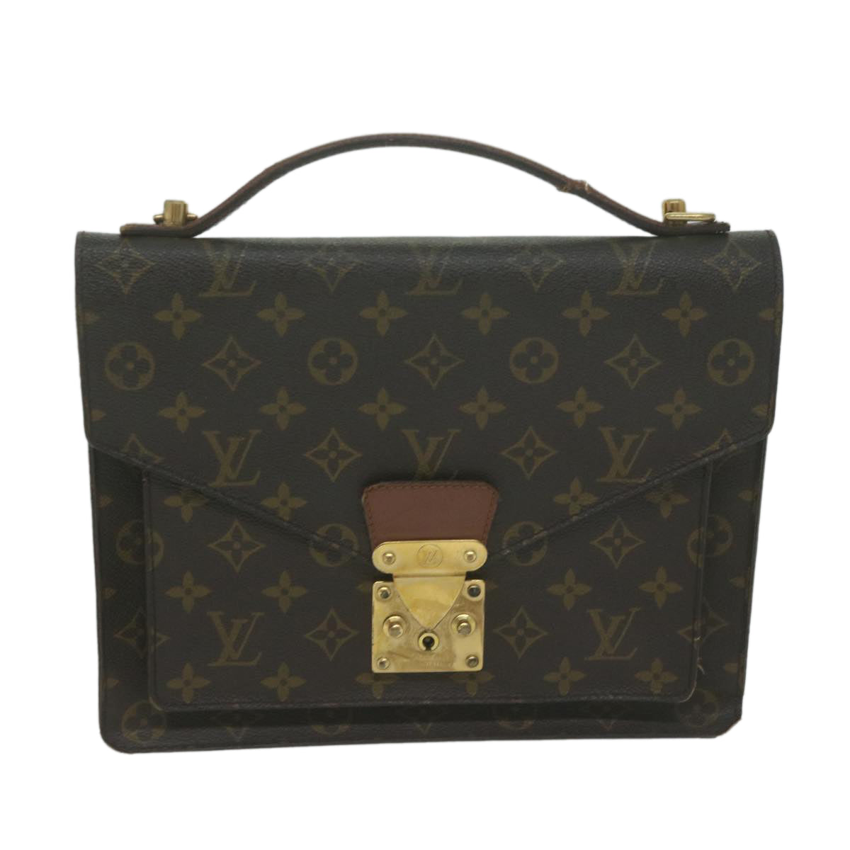 LOUIS VUITTON Monogram Monceau 28 Hand Bag 2way M51185 LV Auth 65994