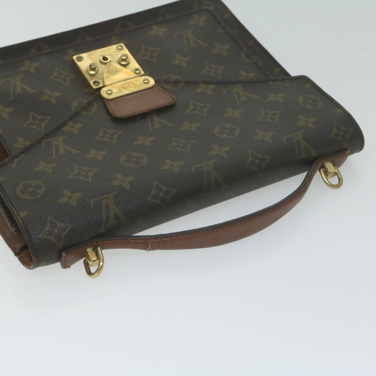 LOUIS VUITTON Monogram Monceau 28 Hand Bag 2way M51185 LV Auth 65994