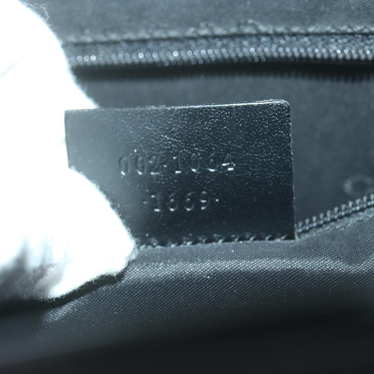 GUCCI Jackie GG Canvas Hand Bag Black 002 1064 1669 Auth 65997