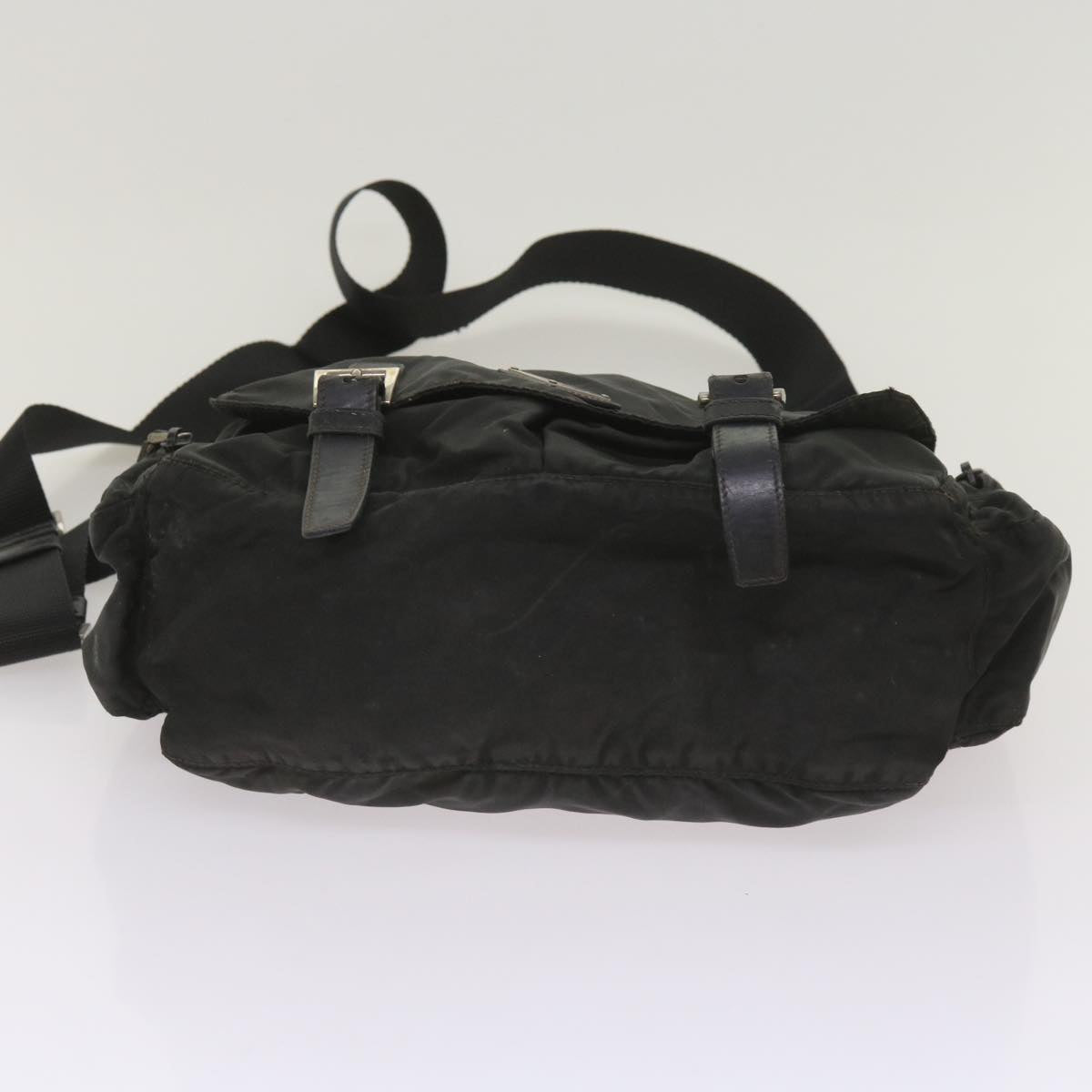 PRADA Shoulder Bag Nylon Black Auth 66000