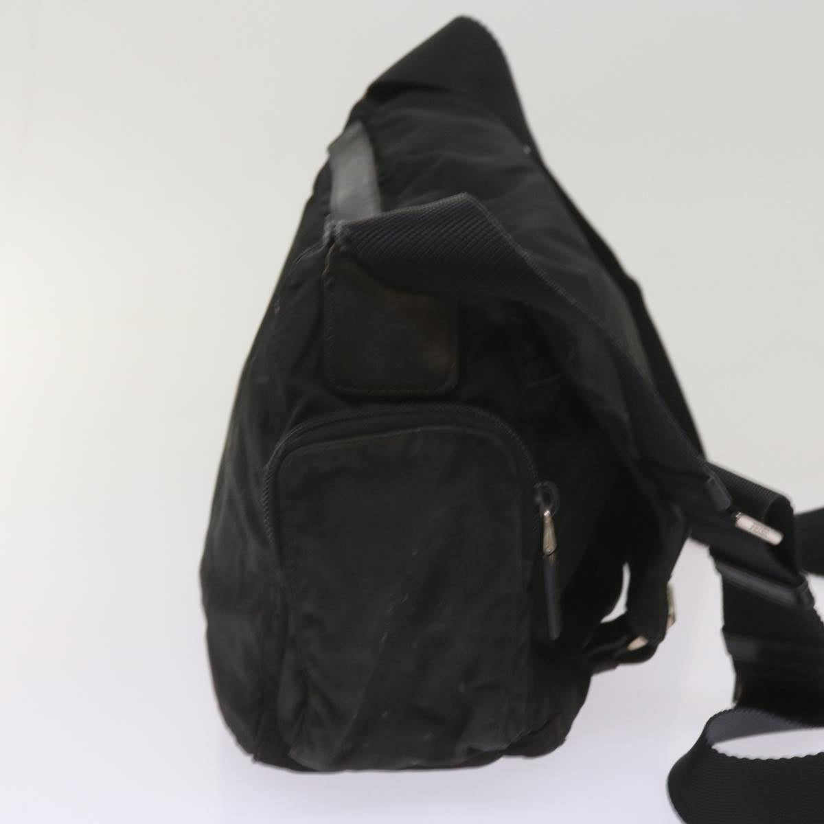 PRADA Shoulder Bag Nylon Black Auth 66000