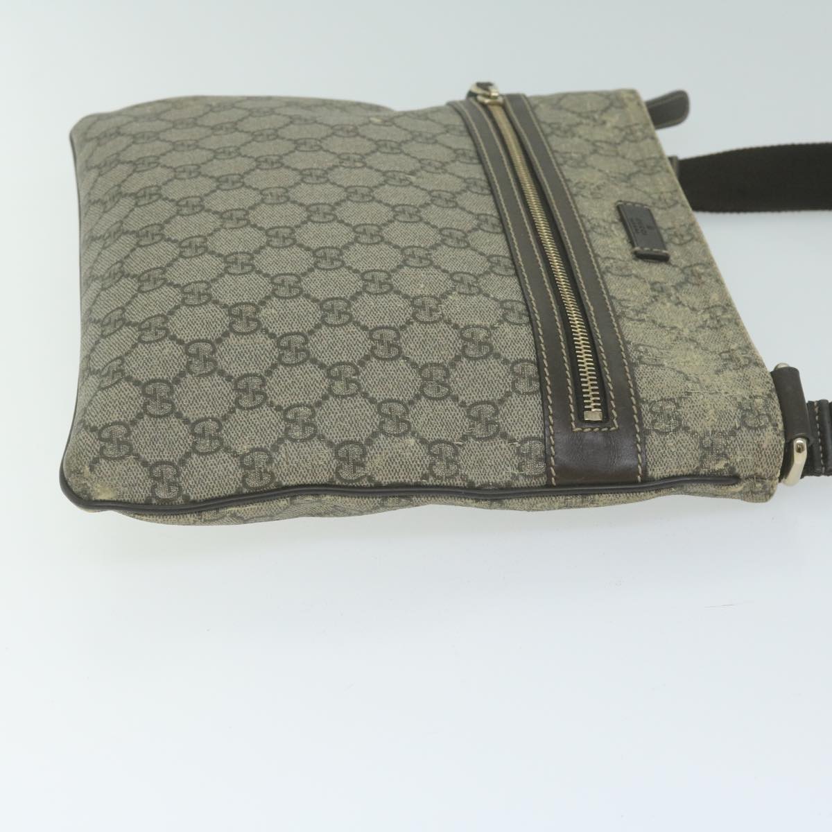 GUCCI GG Supreme Shoulder Bag PVC Beige 295257 Auth 66024