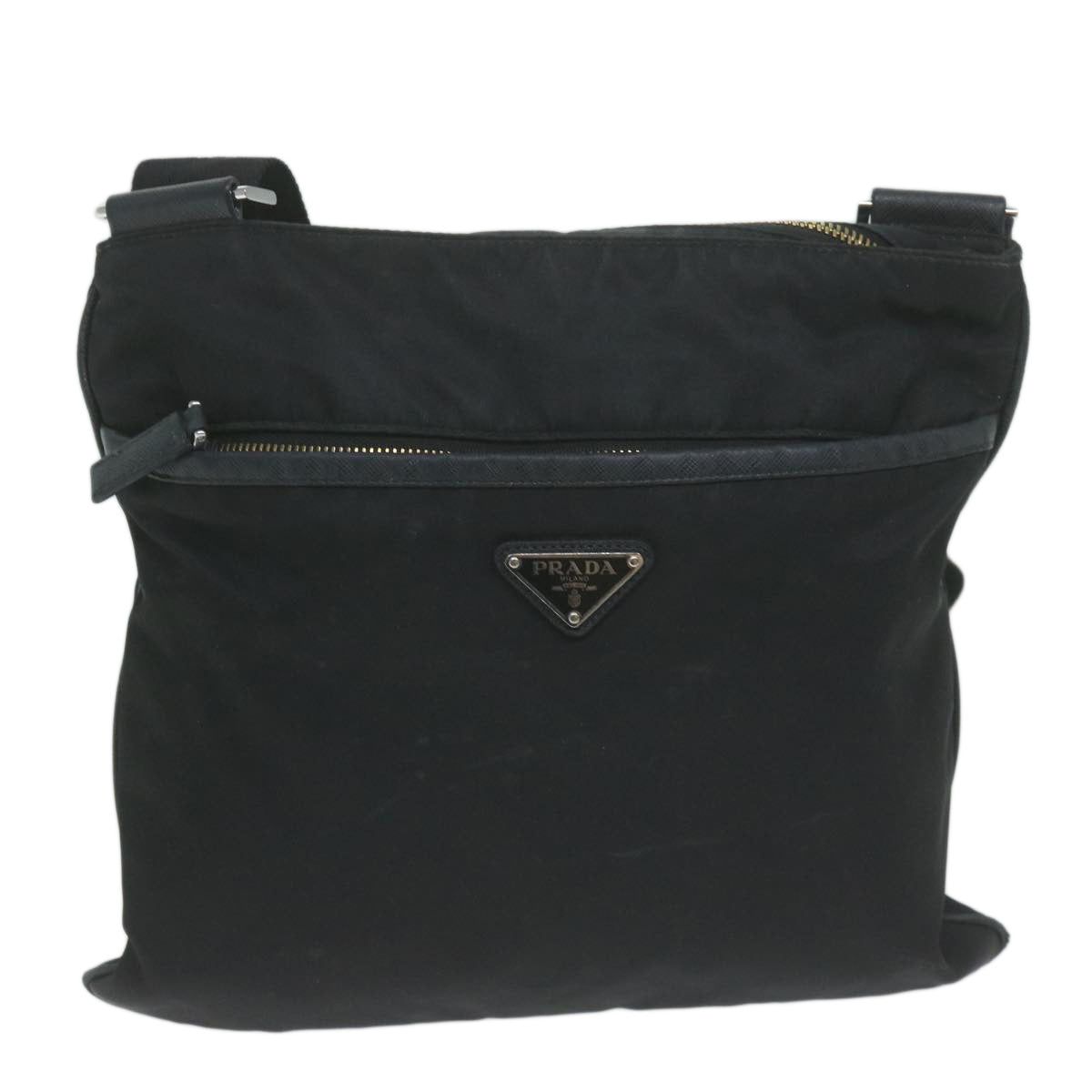 PRADA Shoulder Bag Nylon Black Auth 66044