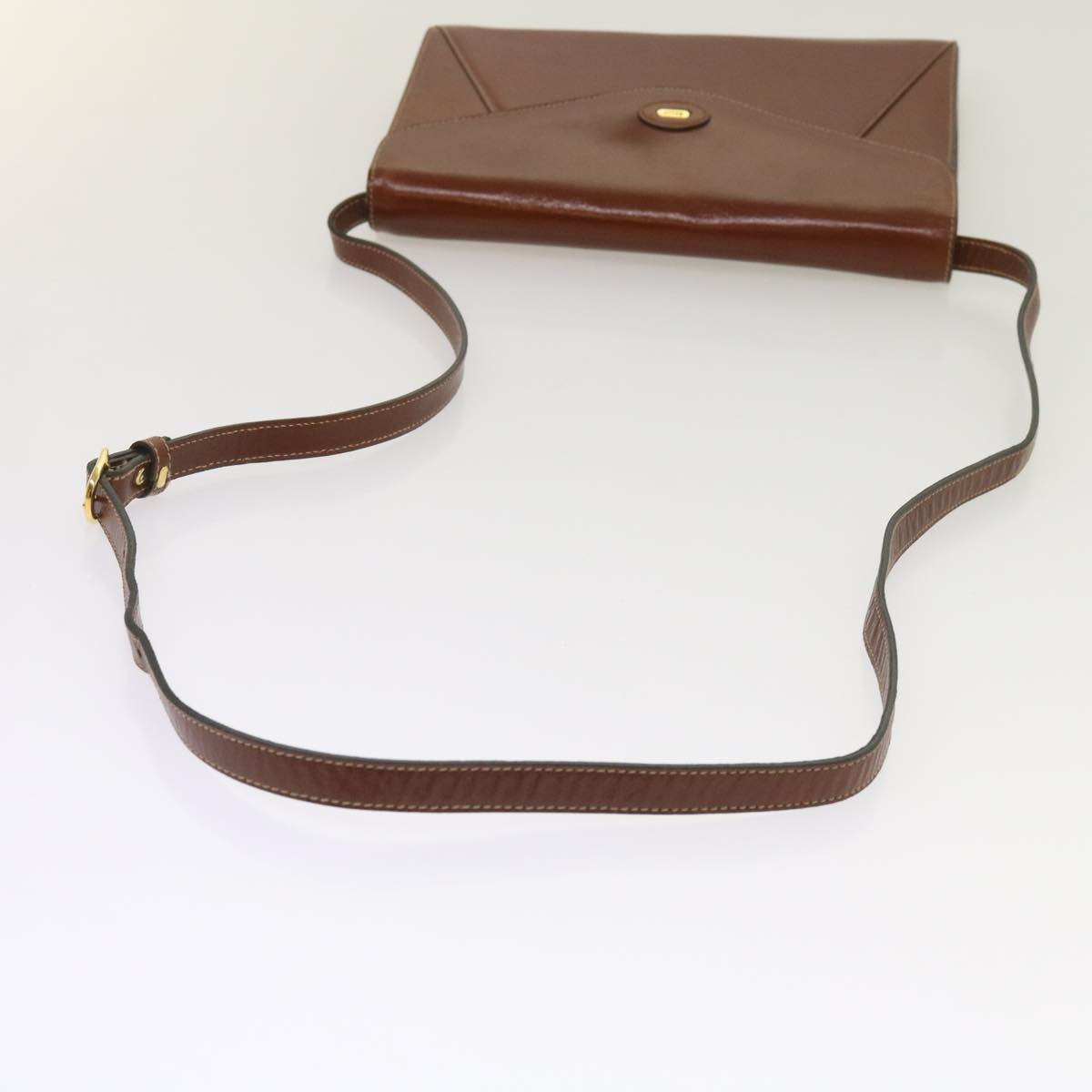 BALLY Shoulder Bag Leather Brown Auth 66086