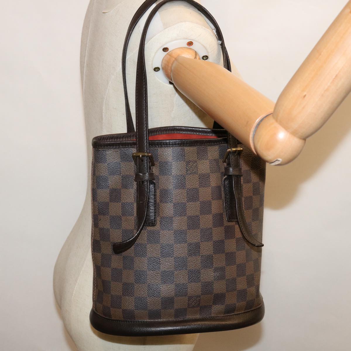 LOUIS VUITTON Damier Ebene Marais Shoulder Bag N42240 LV Auth 66096