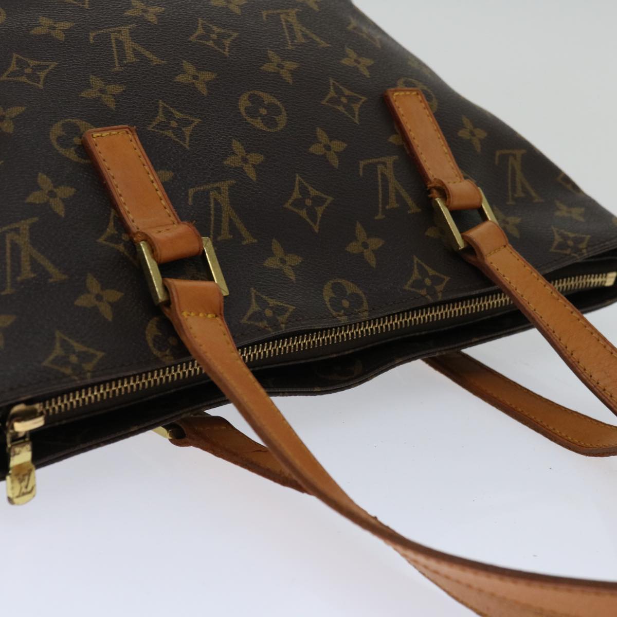 LOUIS VUITTON Monogram Cabas Piano Tote Bag M51148 LV Auth 66100