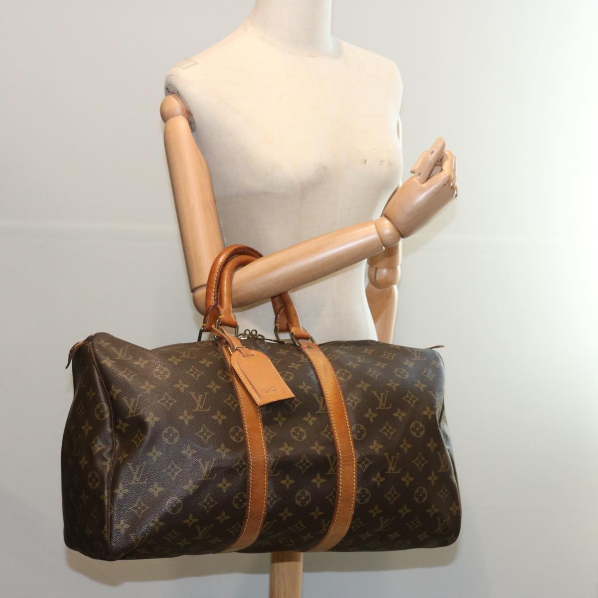 LOUIS VUITTON Monogram Keepall 45 Boston Bag M41428 LV Auth 66106