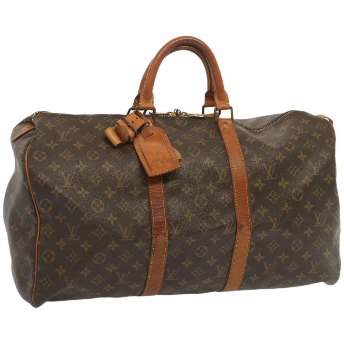 LOUIS VUITTON Monogram Keepall 50 Boston Bag M41426 LV Auth 66107