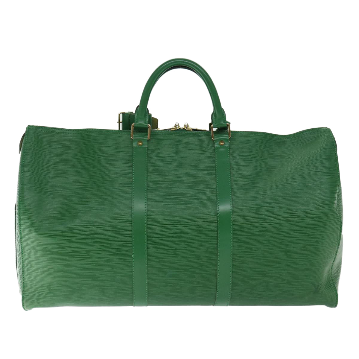 LOUIS VUITTON Epi Keepall 50 Boston Bag Green M42964 LV Auth 66108