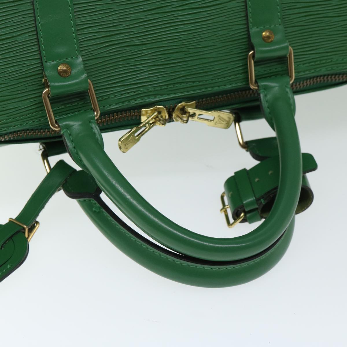 LOUIS VUITTON Epi Keepall 50 Boston Bag Green M42964 LV Auth 66108