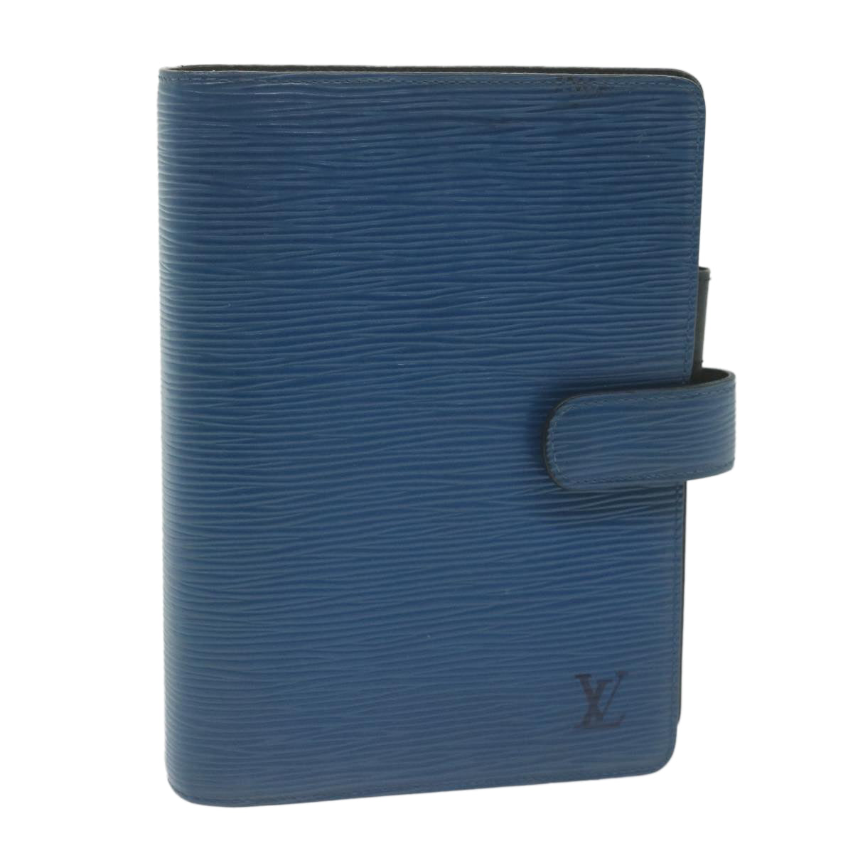 LOUIS VUITTON Epi Agenda MM Day Planner Cover Blue R20055 LV Auth 66110