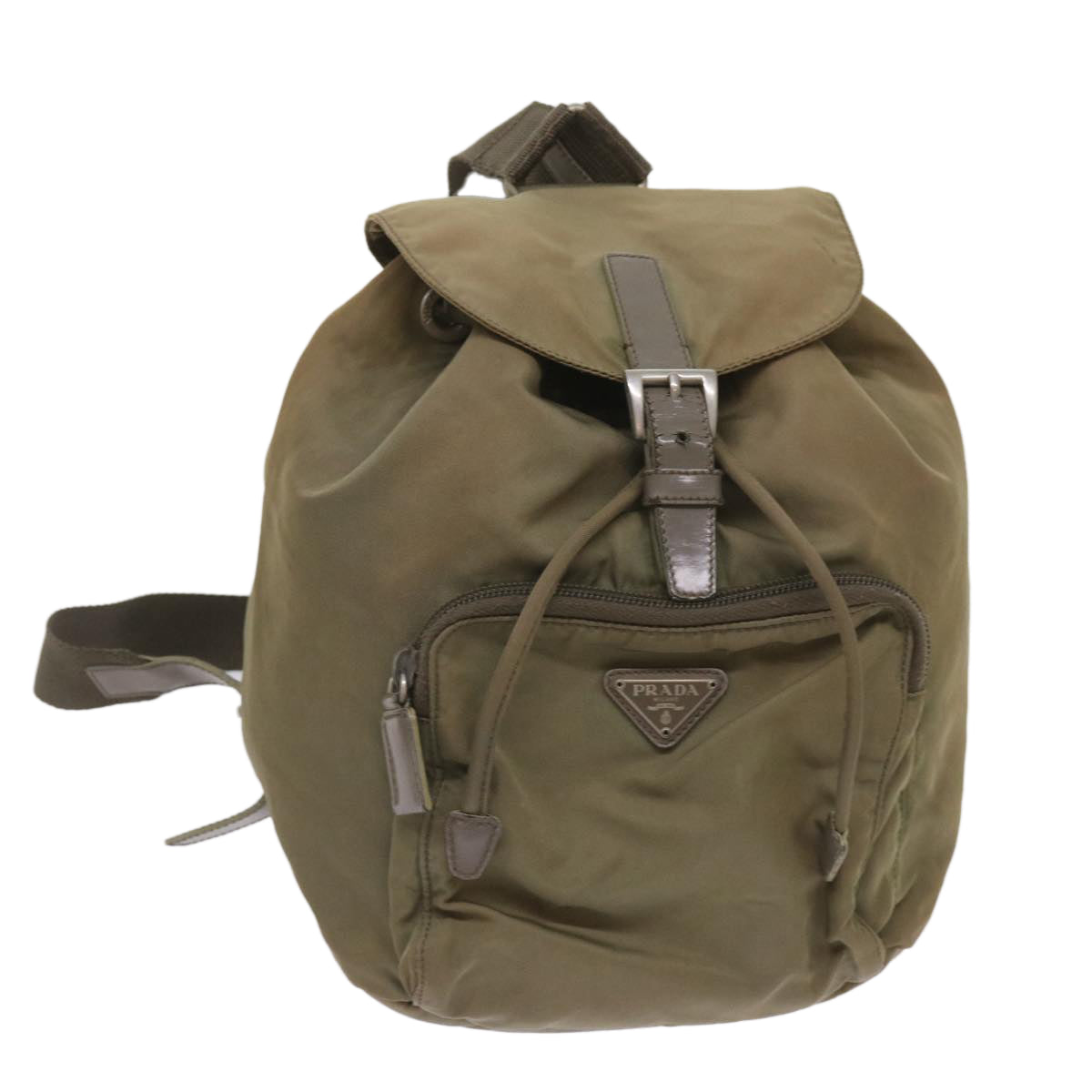 PRADA Backpack Nylon Beige Auth 66139