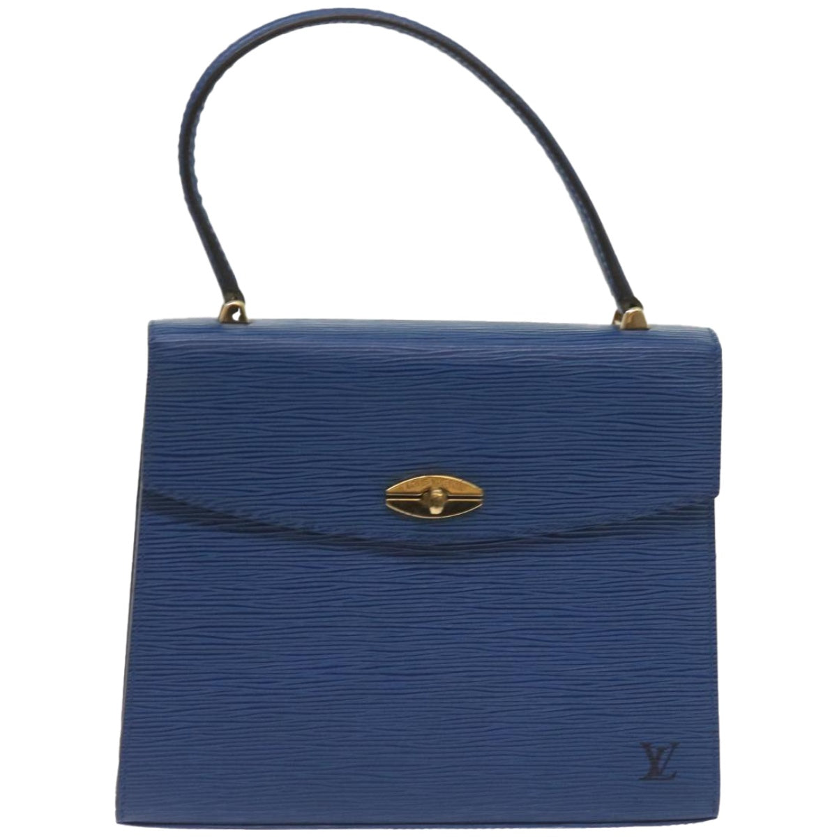 LOUIS VUITTON Epi Malesherbes Hand Bag Blue M52375 LV Auth 66170