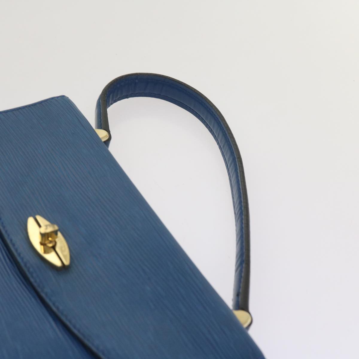 LOUIS VUITTON Epi Malesherbes Hand Bag Blue M52375 LV Auth 66170