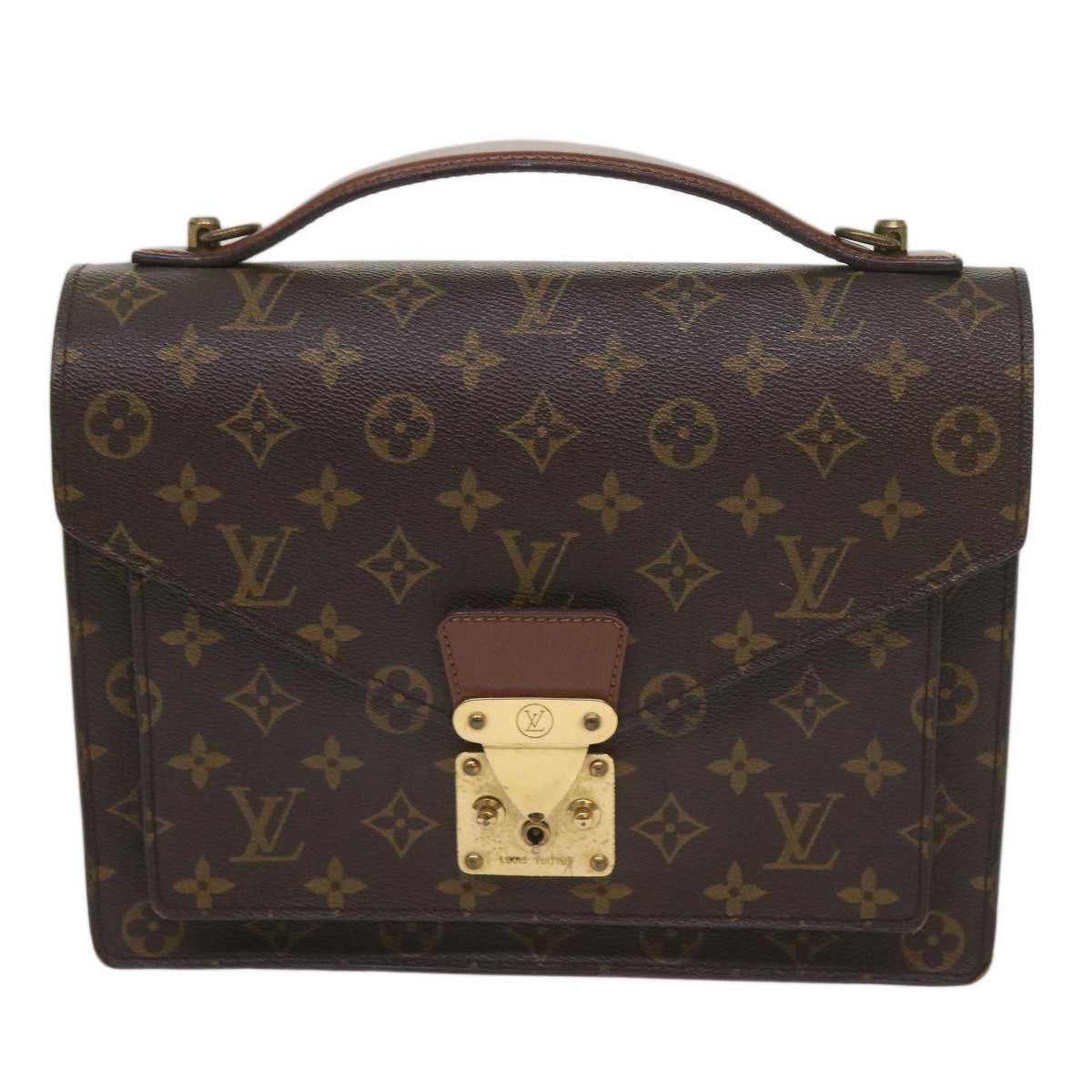 LOUIS VUITTON Monogram Monceau 28 Hand Bag 2way M51185 LV Auth 66173